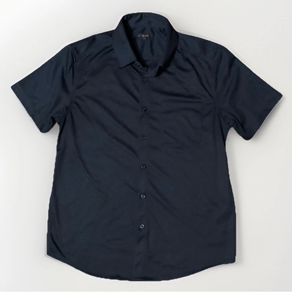 Quince Other - Quince Men Commuter Stretch Pique Short Sleeve Button Down Black M